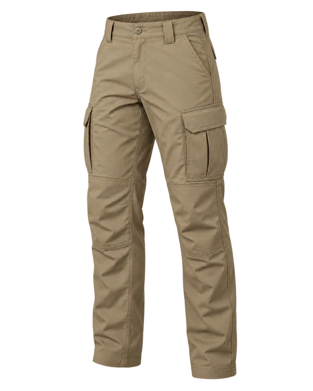 Pantalón táctico multibolsillos. Base lisa. Hombre / recto. Vista Tres cuartos.